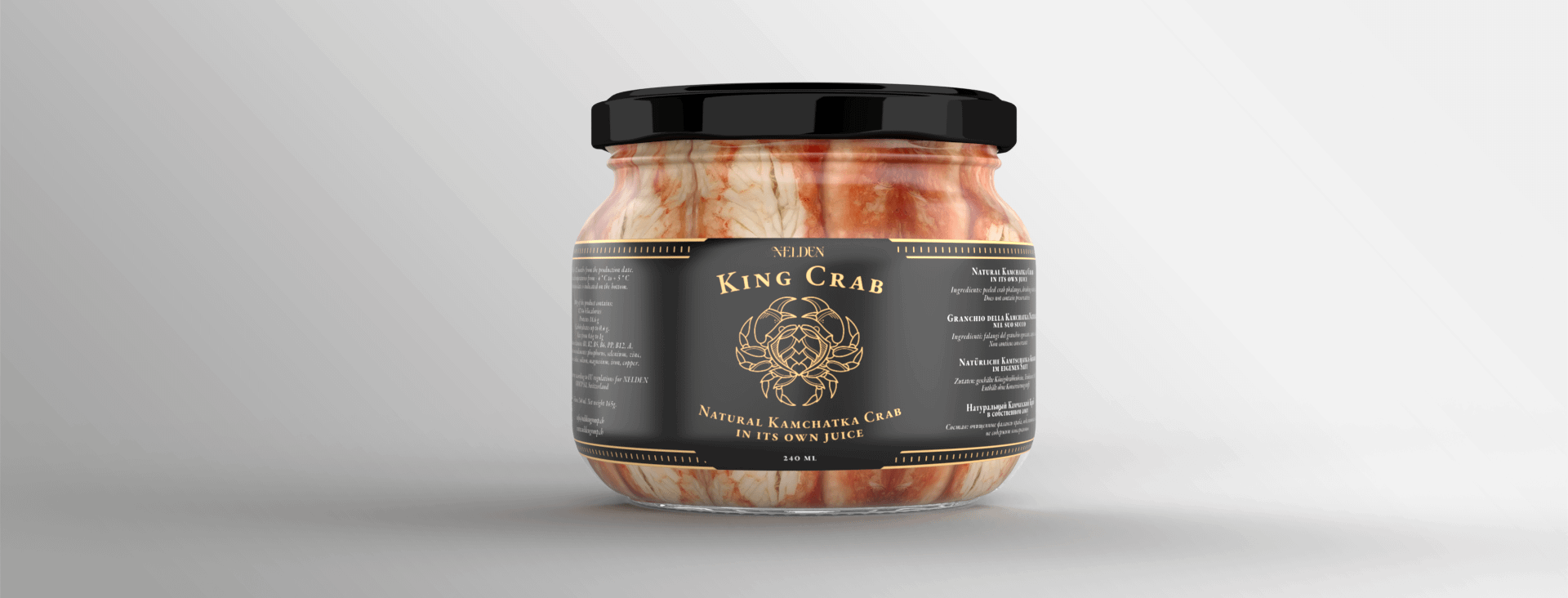 Nelden: Diseño de paquete de “King Crab”.